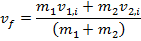 Inelastic Collision Formula