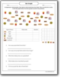 food_items_counting_tally_bar_graph_worksheet