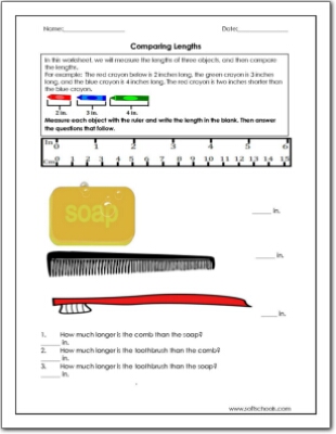 Comparing Lengths Worksheet