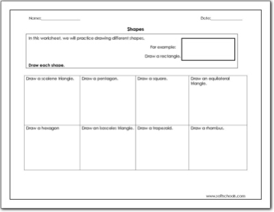 shapes worksheet