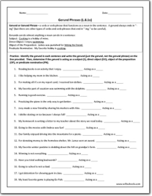 Gerunds_L.8.1a Worksheet