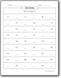 Skip Counting by 5s Worksheet