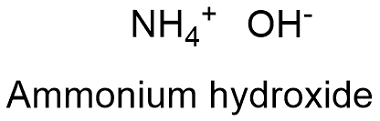 hydroxide ammonium ammonia occurs occurrence dissolution