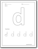 letter d worksheets alphabet d sound handwriting worksheets for preschool and kindergarten