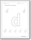 Letter D Worksheets : Alphabet D sound handwriting worksheets for ...