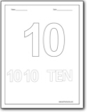 Coloring Number 10 Worksheet Number 10 Worksheets Number 10 worksheets for preschool