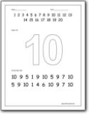 Number 10 Worksheets : Number 10 worksheets for preschool and kindergarten