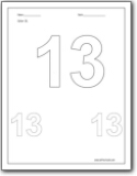Number 13 Worksheets Number 13 Worksheets For Preschool And Kindergarten