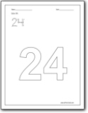 printable number 24