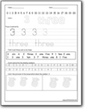 Number 3 Worksheets Number 3 Worksheets For Preschool And Kindergarten