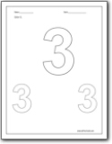 Number 3 Worksheets Number 3 Worksheets For Preschool And Kindergarten