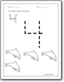 Coloring Worksheet Number 4 Number 4 Worksheets Number 4 worksheets for preschool