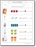 capacity worksheets grade 2